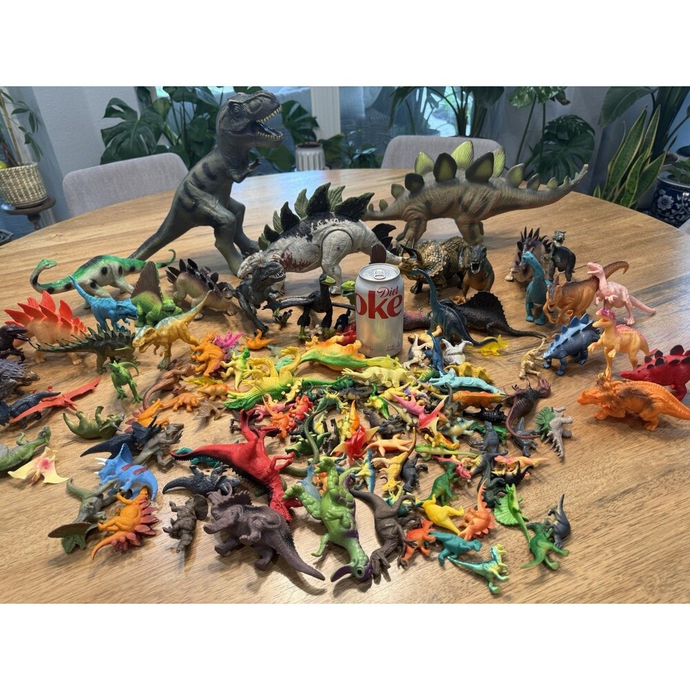 Lot 9lbs 140+ Dinosaur Figures Prehistoric Toys Jurassic Tracker, Maidenheads +